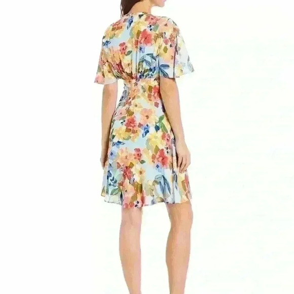 Maggy London Dolman Sleeve Floral A-line Dress - Picture 2 of 10